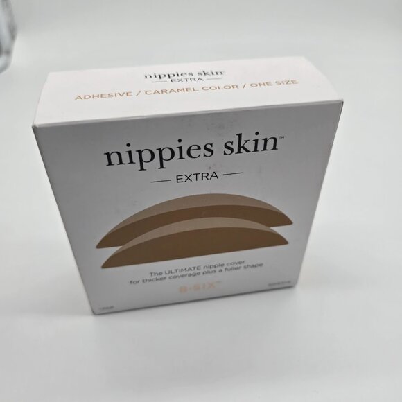 Nippies Skin Extra Nipple Covers Womens One Size Caramel Silicone Adhesive - Picture 4 of 9